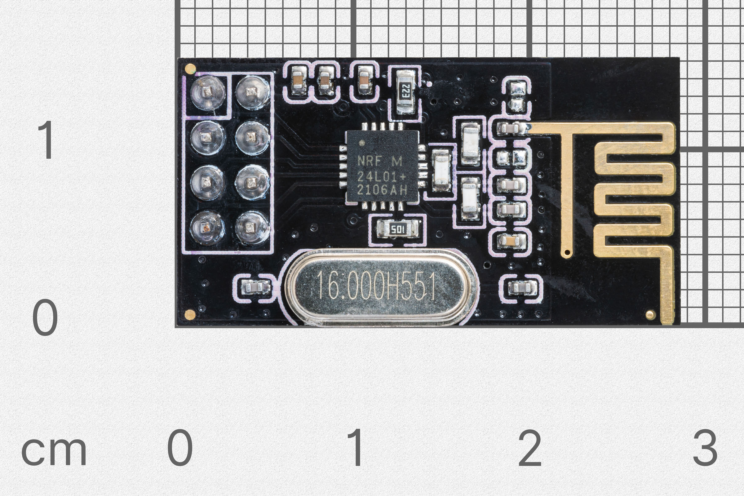 NRF24L01+ module 2,4GHz-Communication