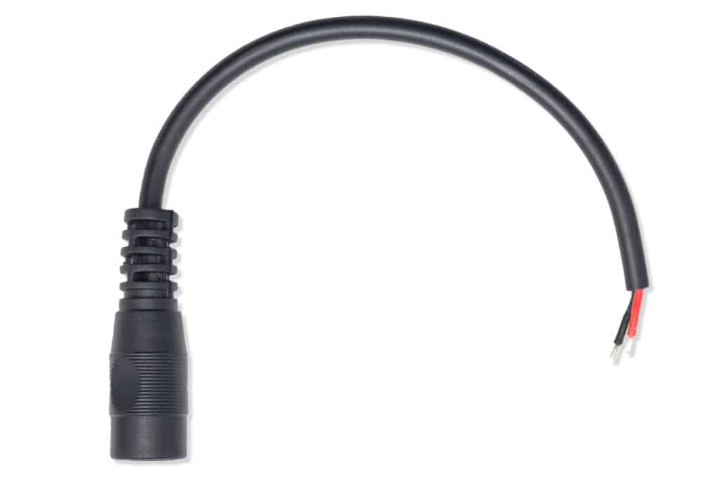 Ženski DC priključak-Komponente