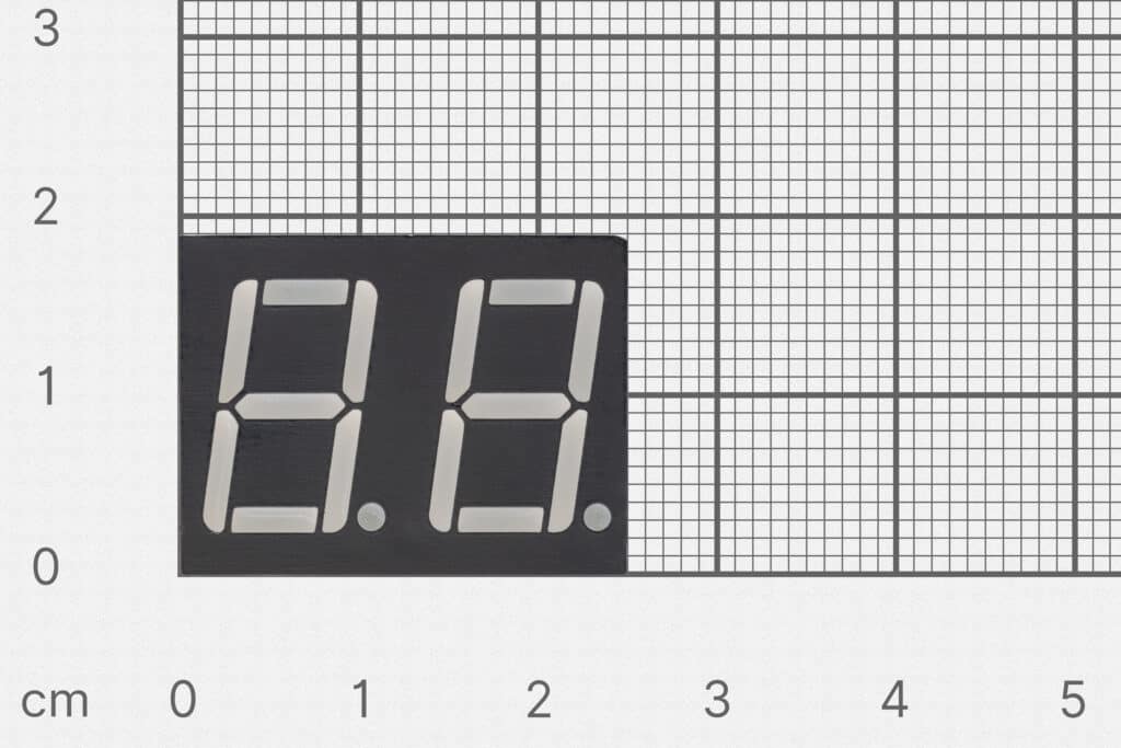 2x LED 7-segment display RED, common cathode-7-segment displays