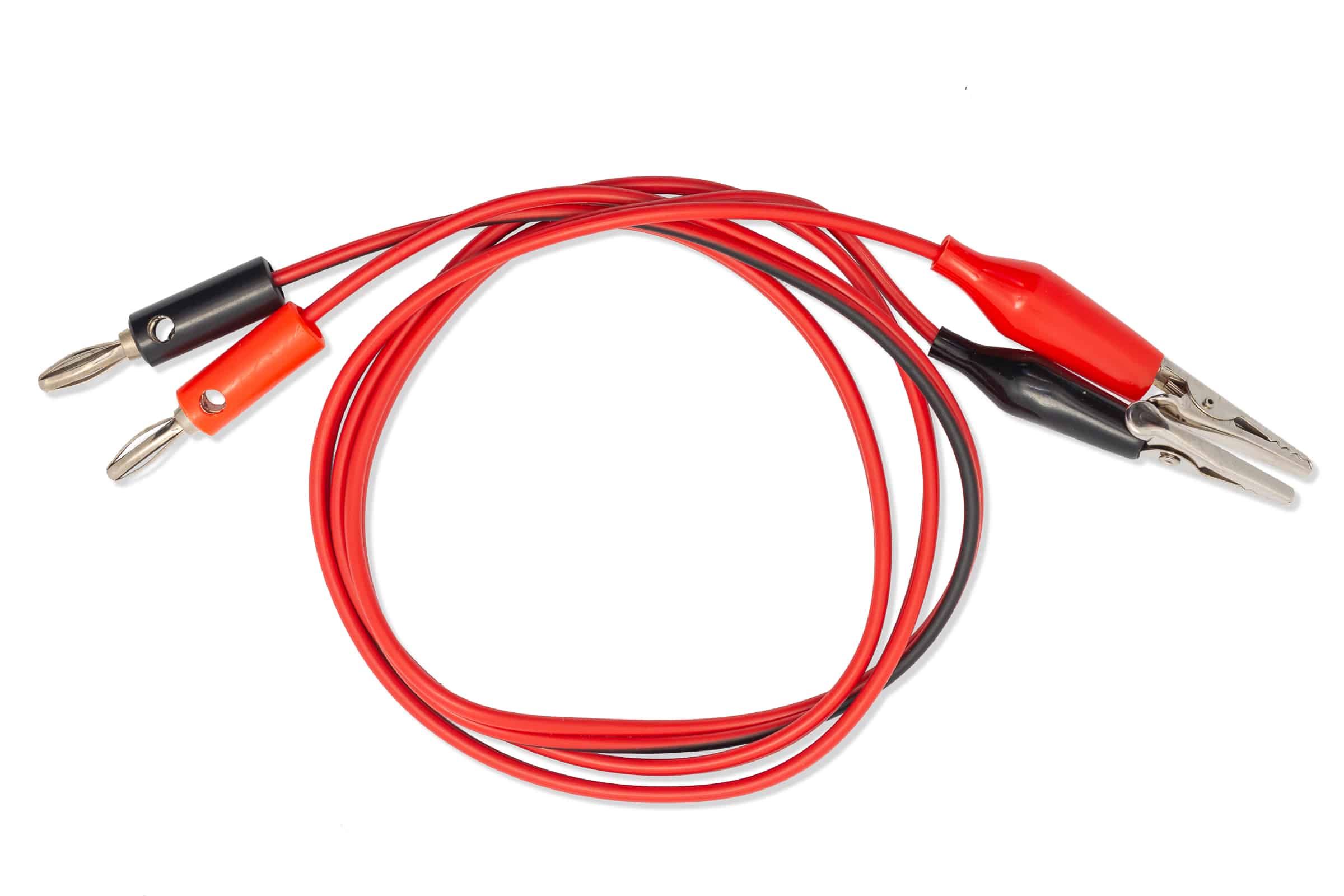 2x Alligator to banana cable