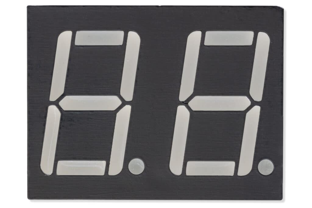 2x LED 7-segment display RED, common cathode-7-segment displays