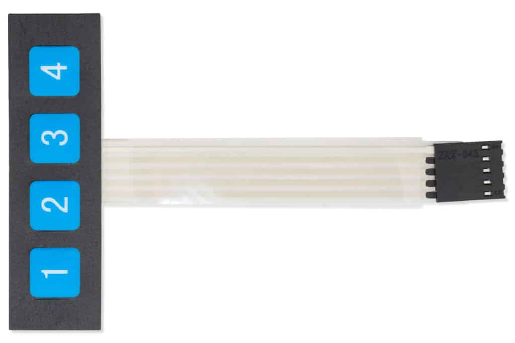 Membranska tipkovnica 1×4