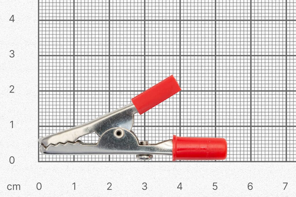 Alligator clips, large, red-Lab connectors