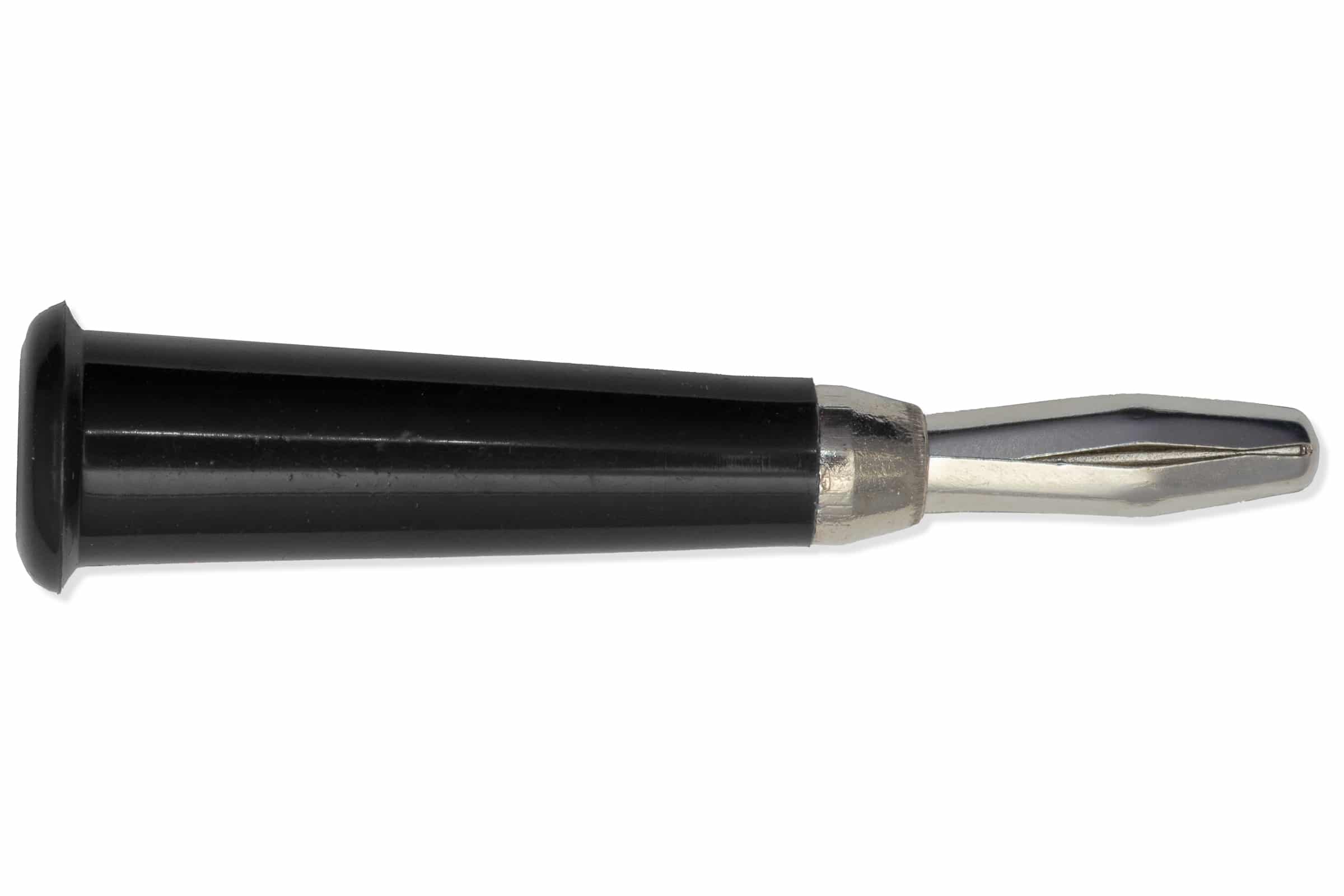 Banana connector, 4mm, male, black