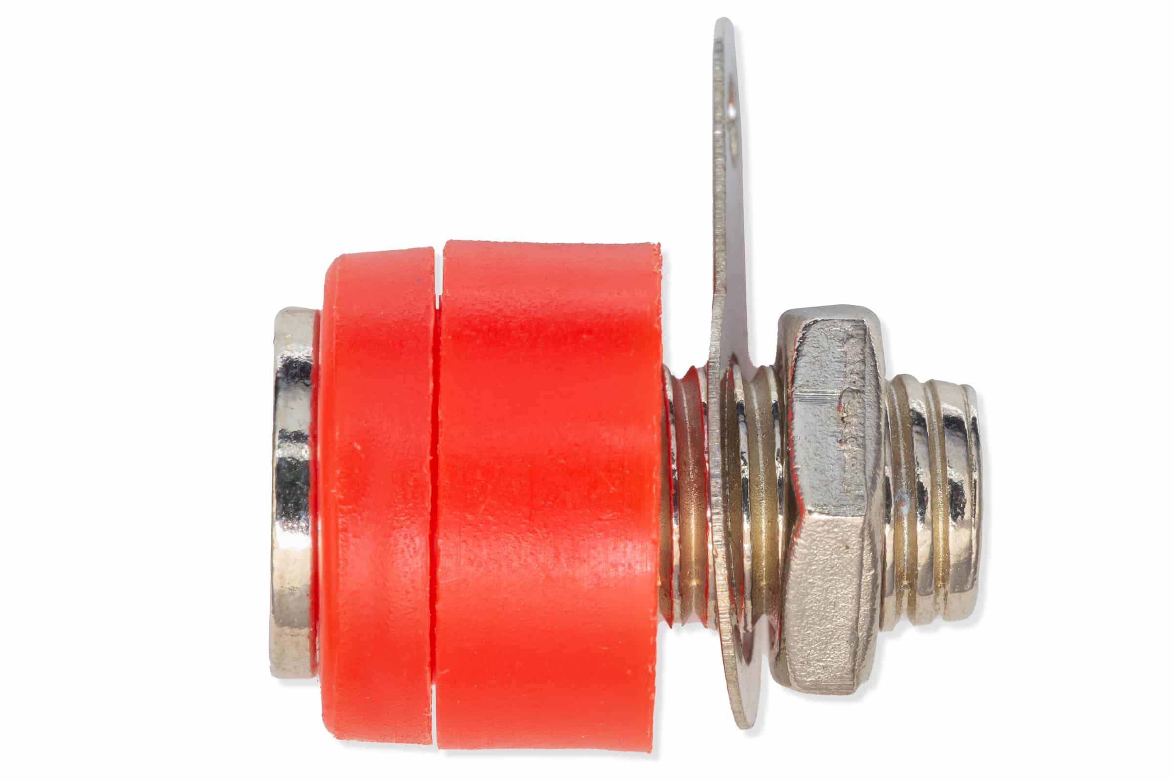 Banana connector, 4mm, female, red