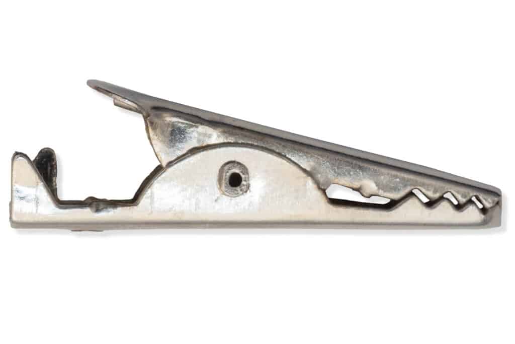 Alligator clips, small, red-Lab connectors