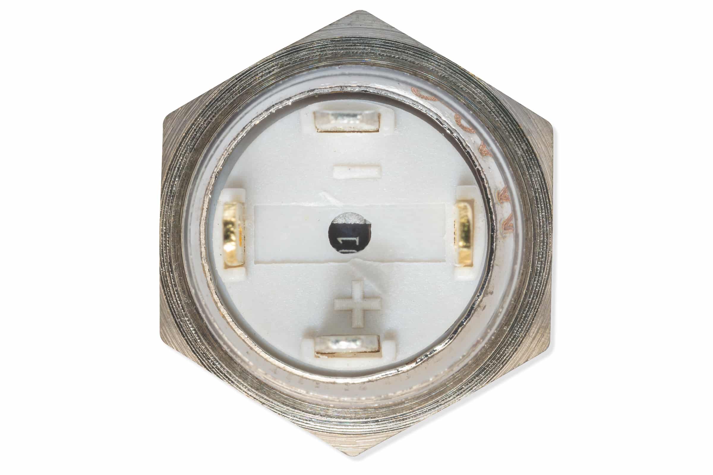 Panel pushbutton, 12mm, white lighting