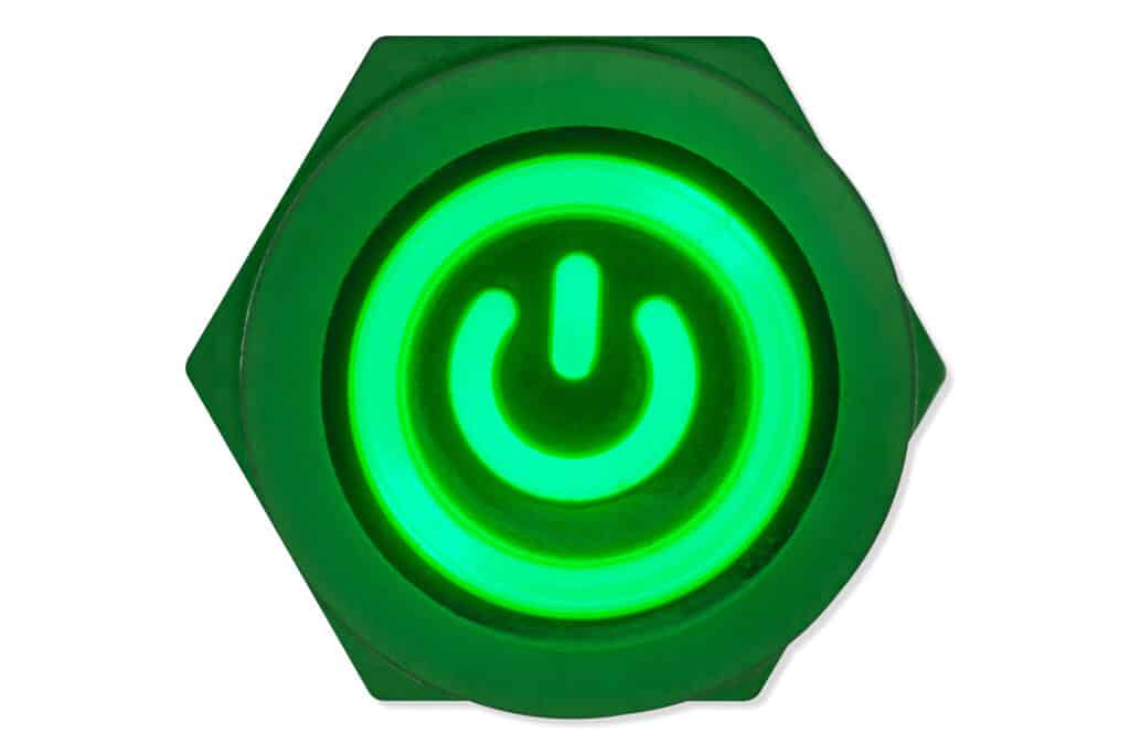 Panel pushbutton, 12mm, green lighting-Components