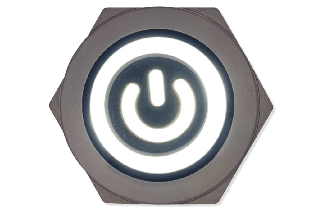 Panel pushbutton, 12mm, white lighting-Components