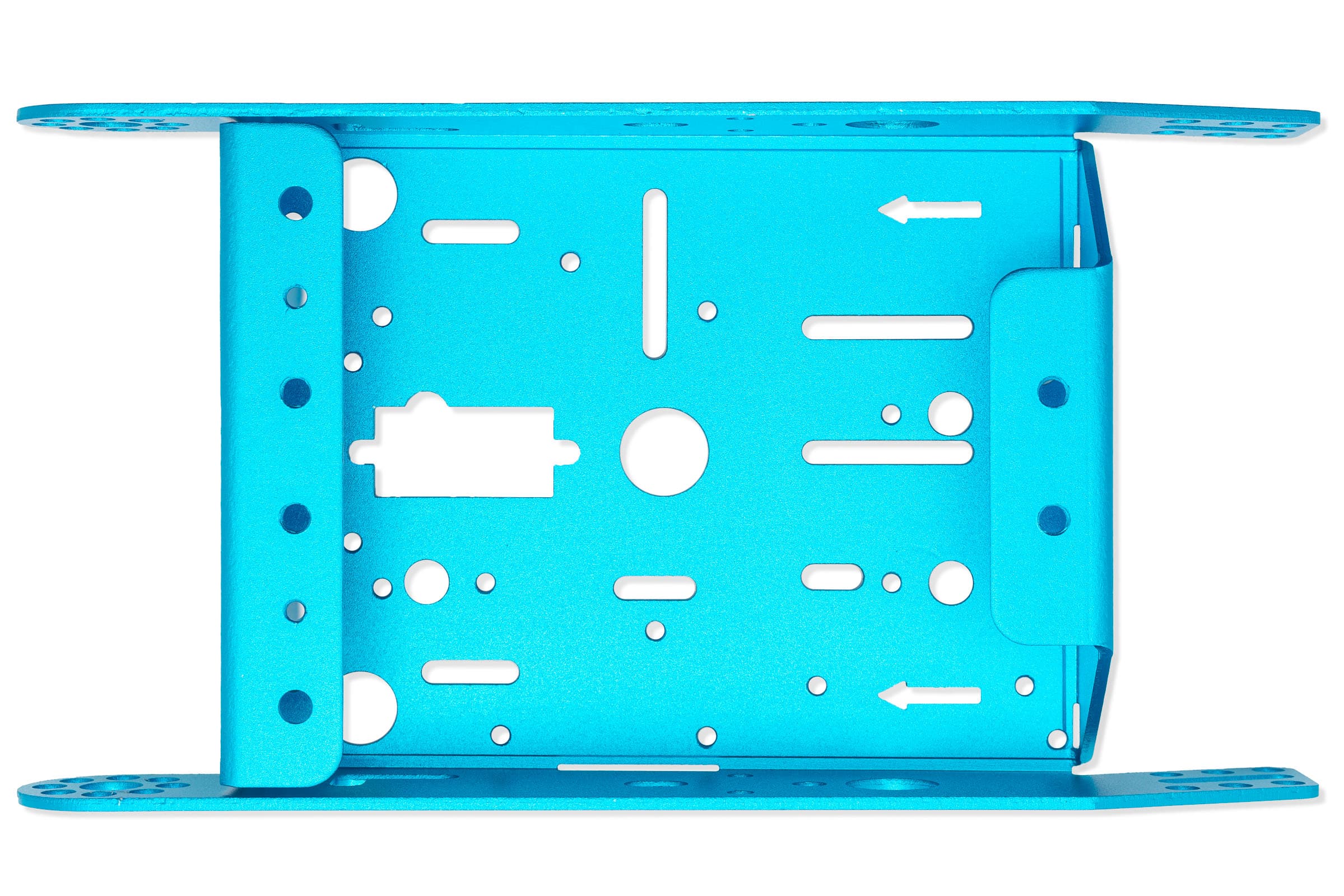 Aluminijska platforma s 2 kotača za robotiku