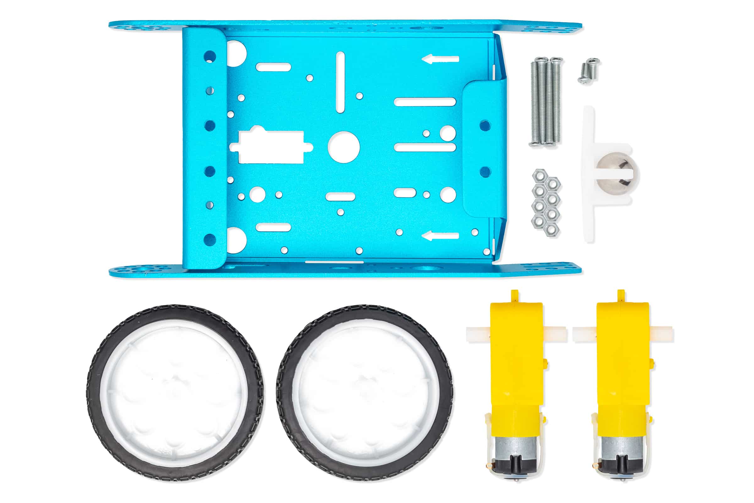 [UMIROVLJEN] Aluminijska platforma s 2 kotača za robotiku