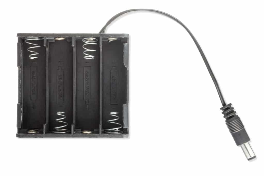 8xAA battery holder with DC connector-Batteries