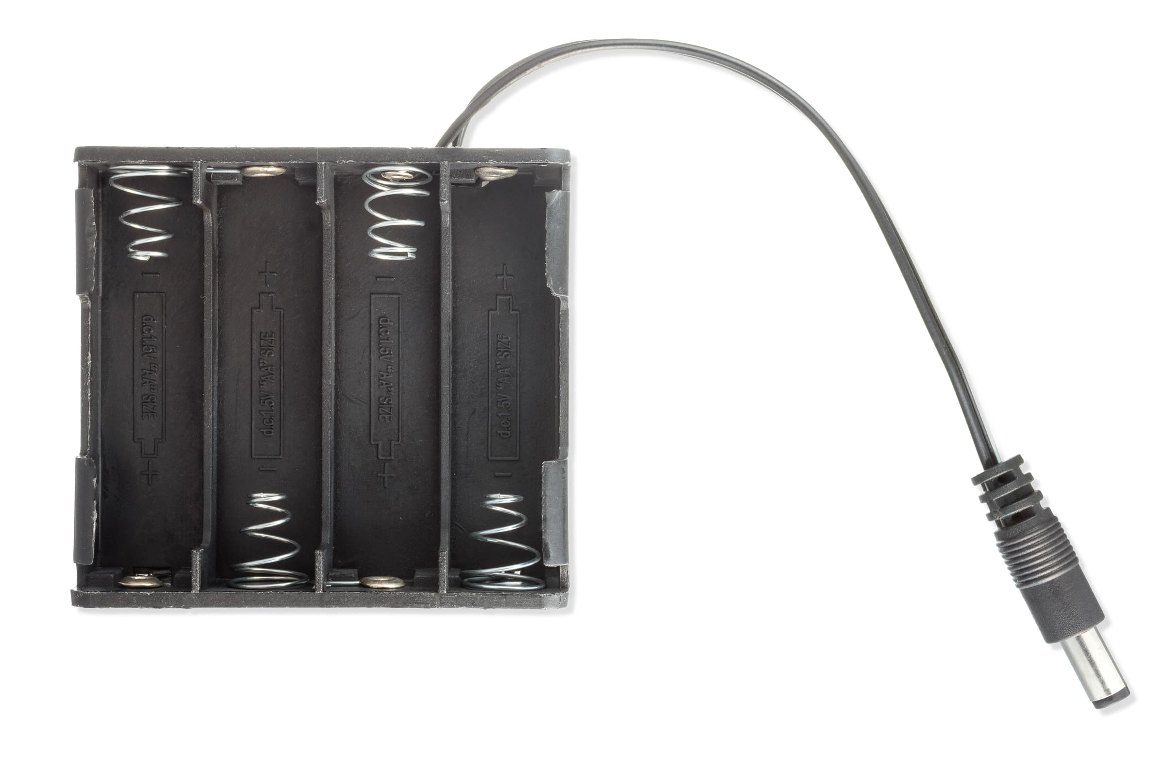 8xAA battery holder with DC connector-Batteries