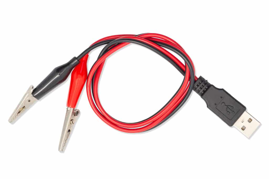 USB power supply to alligator cable-Breadboard cables