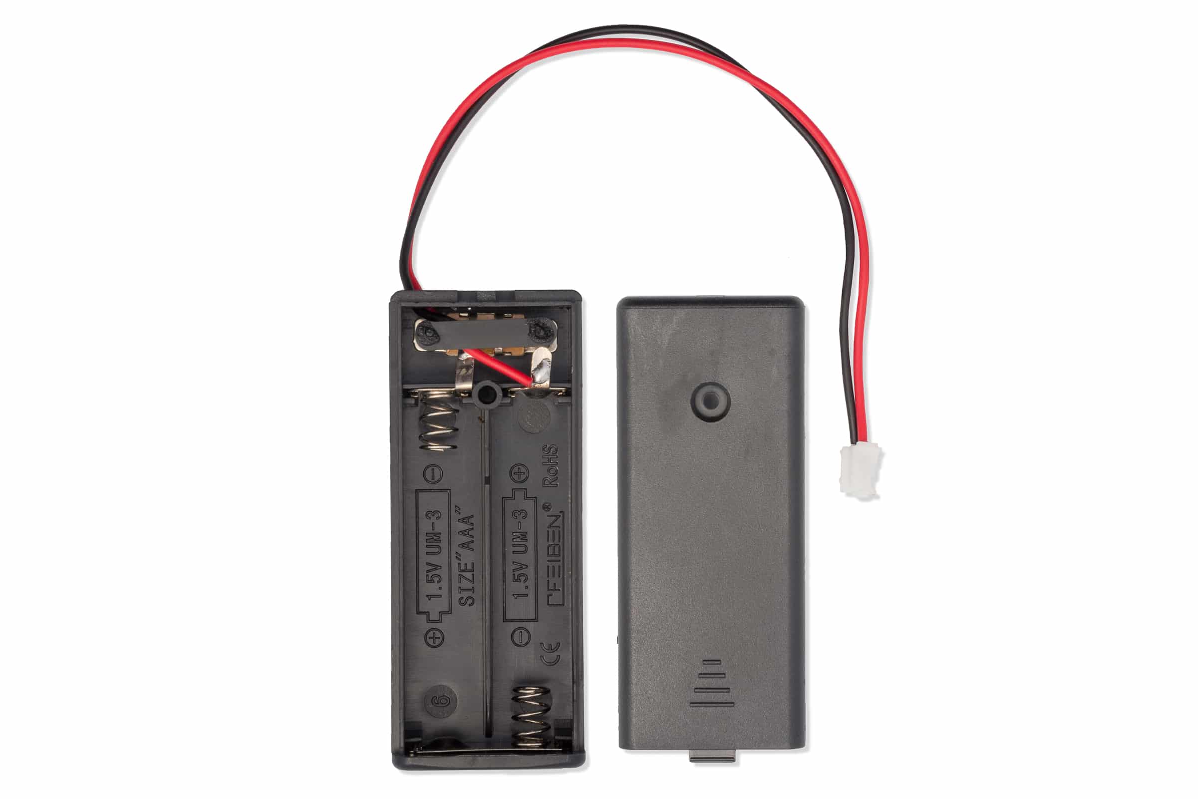 2xAAA Akkuhalter mit JST Anschluss-Akkuhalter