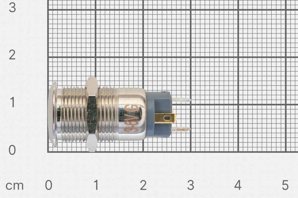 Einbauschalter, 12mm, grüne Beleuchtung-Components