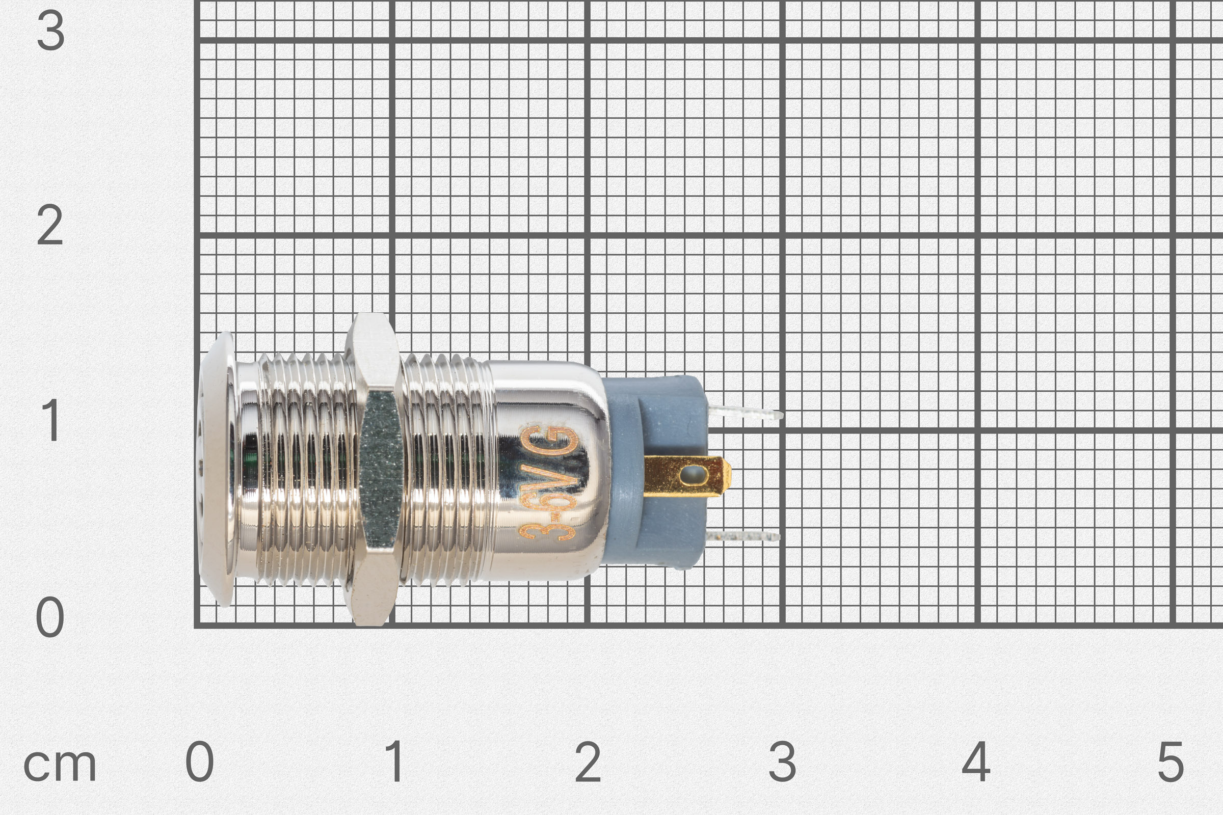 Panel switch, 12mm, white lighting-Components