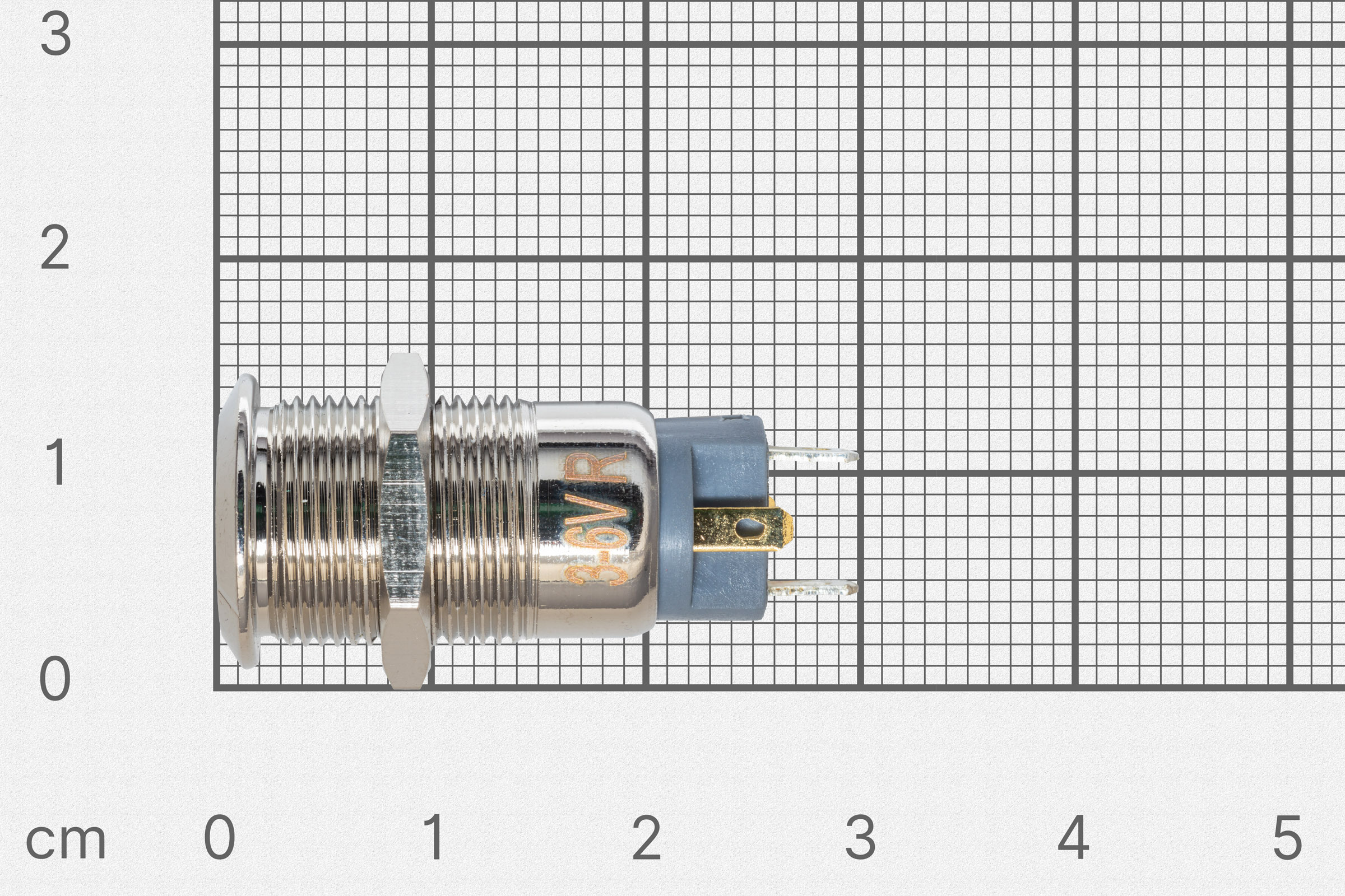Panel switch, 12mm, red lighting-Components