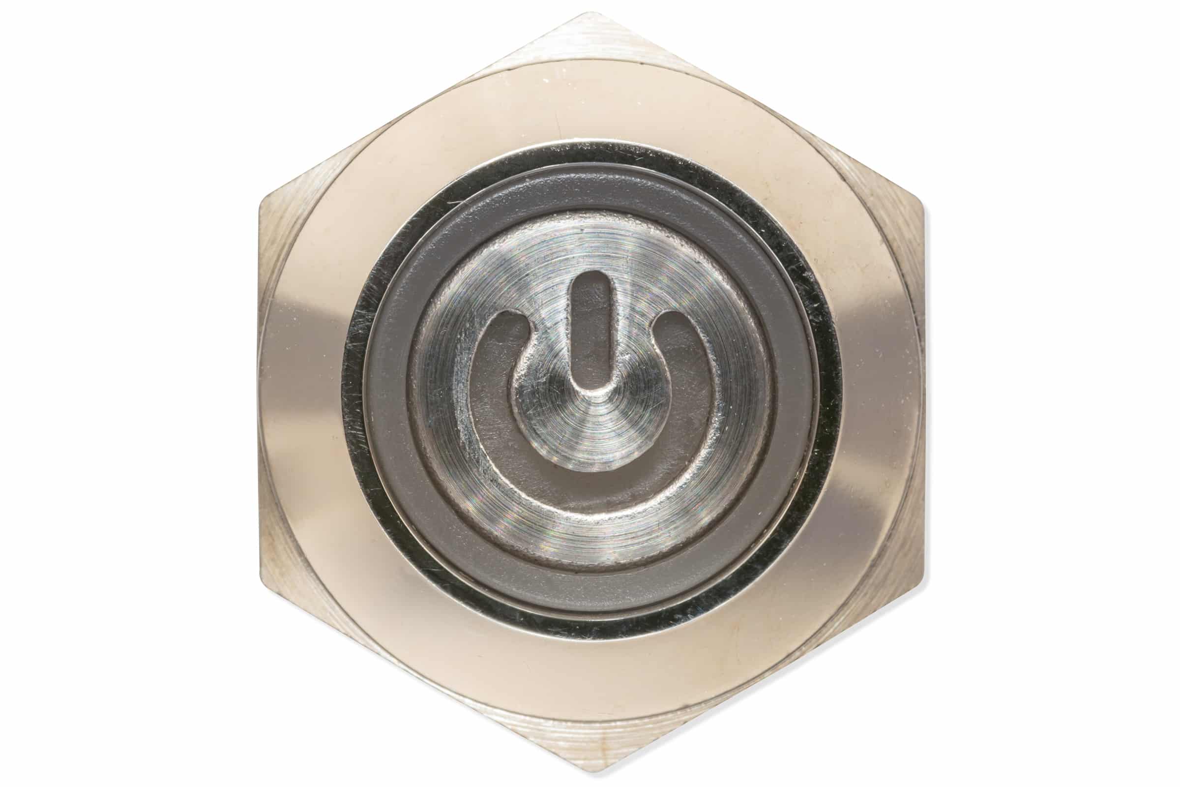 Einbauschalter, 12mm, blaue Beleuchtung