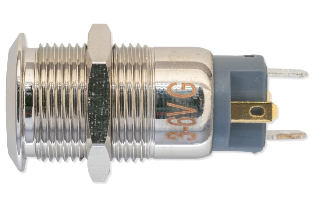 Einbauschalter, 12mm, grüne Beleuchtung-Components