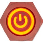 Einbauschalter, 12mm, rote Beleuchtung&nbsp;