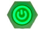 Panel switch, 12mm, green lighting-Components