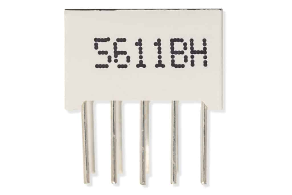 1x LED 7-segment display, common anode-7-segment displays