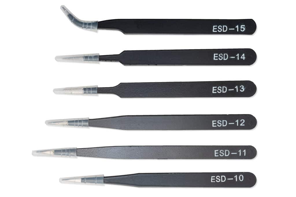 ESD tweezers set for electronics