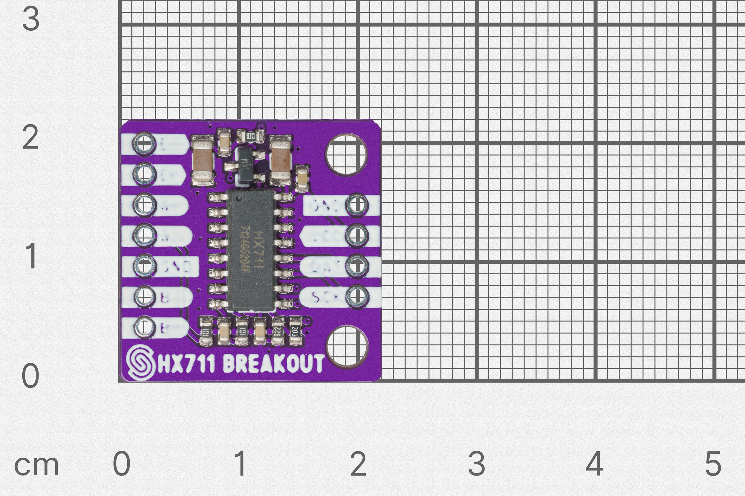 Platte mit dem Verstärker für Wägezelle HX711-Weight