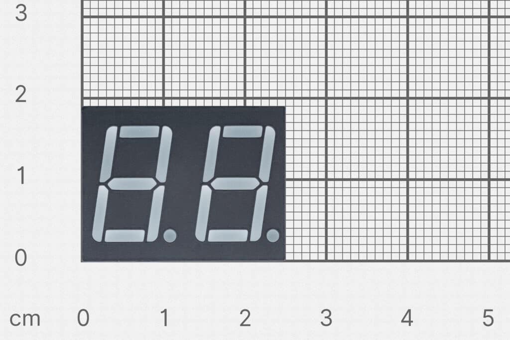 2x LED weiße 7-Segment-Anzeige, gemeinsame Kathode-7-segment displays