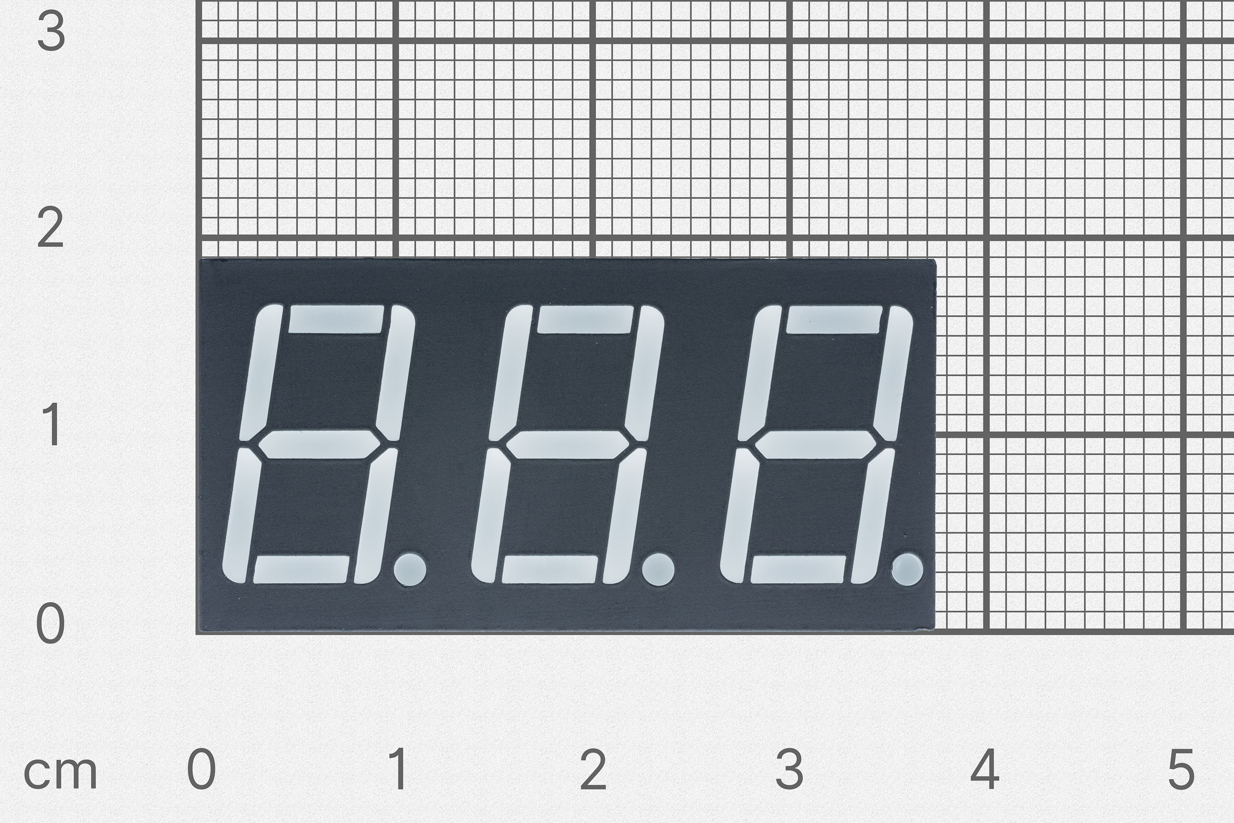 3x LED weiße 7-Segment-Anzeige, gemeinsame Kathode-7-segment displays