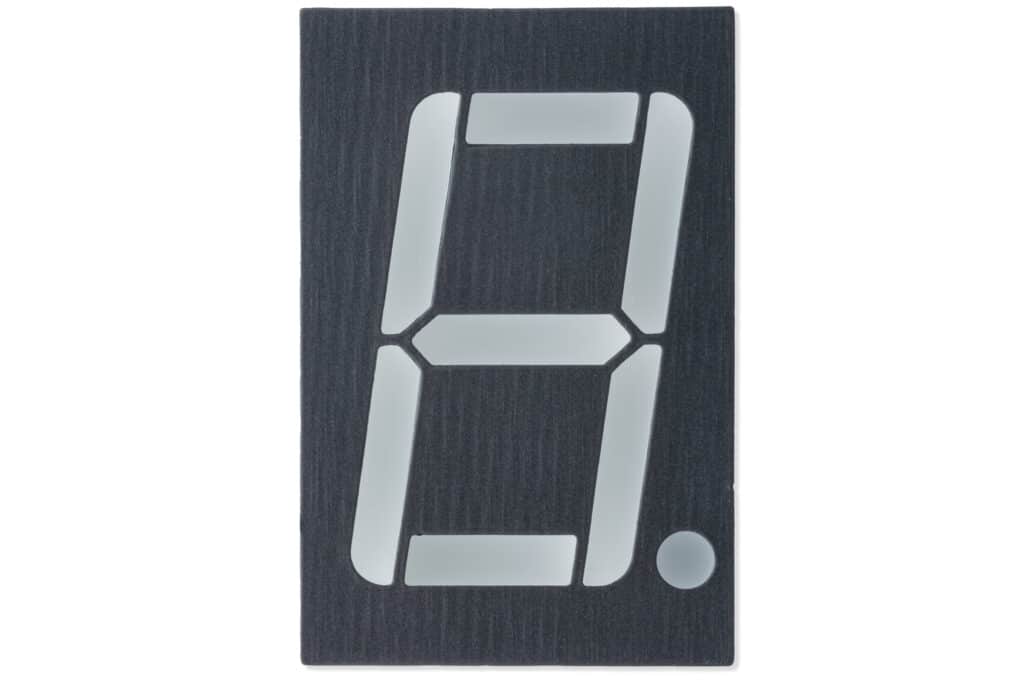 1x LED 7-segment white display, common cathode-7-segment displays