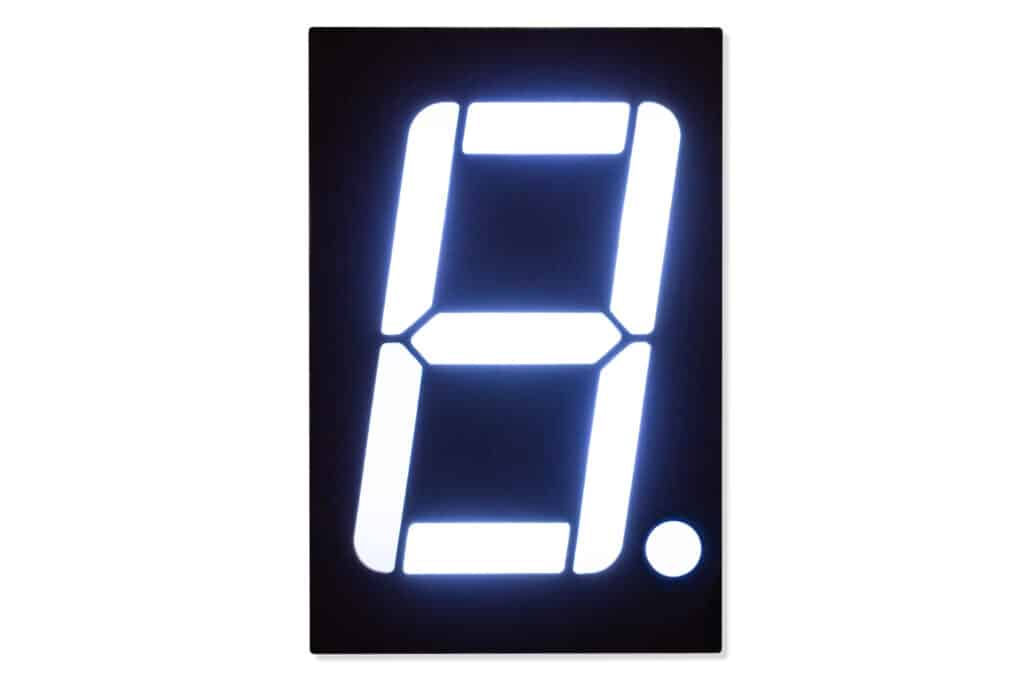1x LED 7-segment white display, common cathode-Components