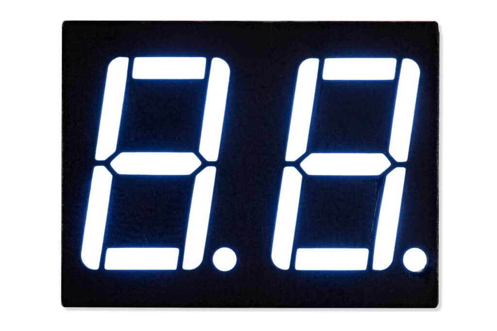 2x LED weiße 7-Segment-Anzeige, gemeinsame Kathode-Components