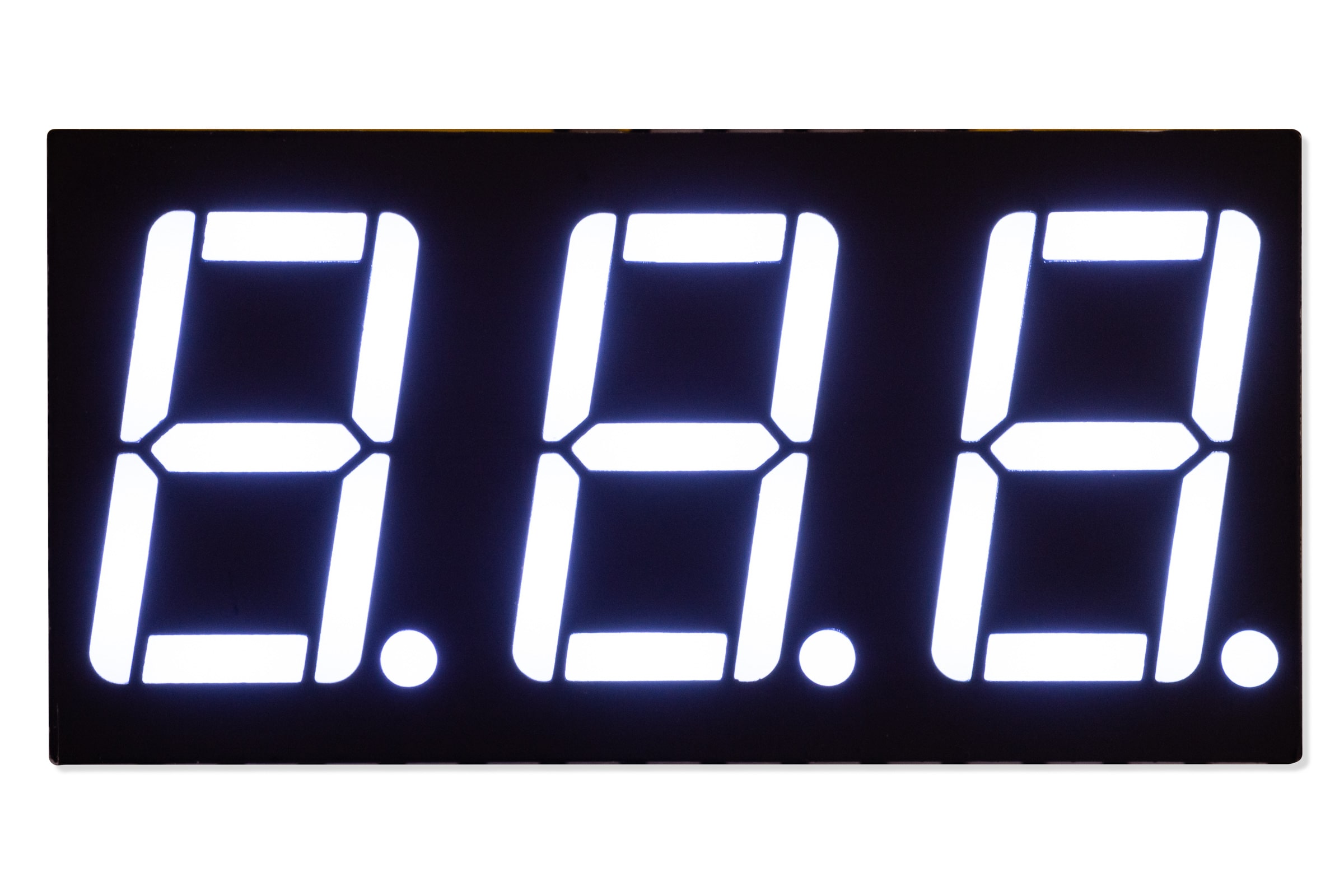 3x LED weiße 7-Segment-Anzeige, gemeinsame Kathode-Components