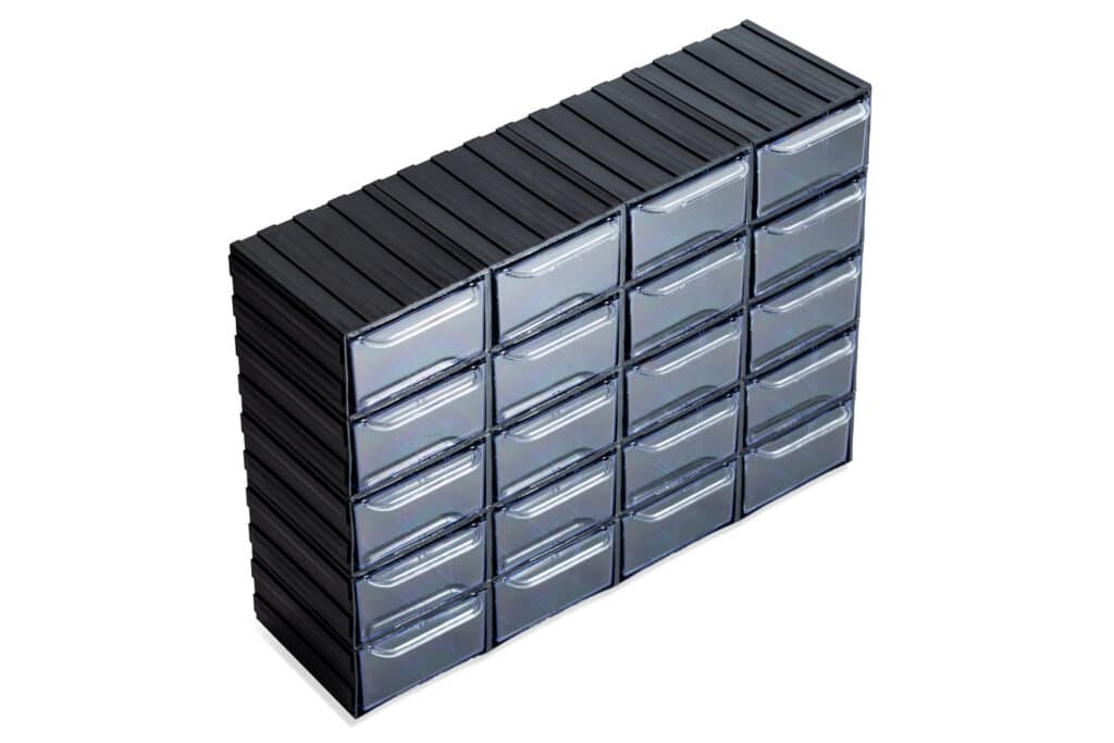 20x durchsichtige Schubladen für Bewahrung 100x56x125mm-Ausverkauf