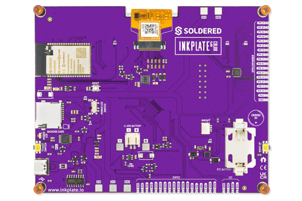 Soldered Inkplate 6COLOR-Inkplate-e-ink