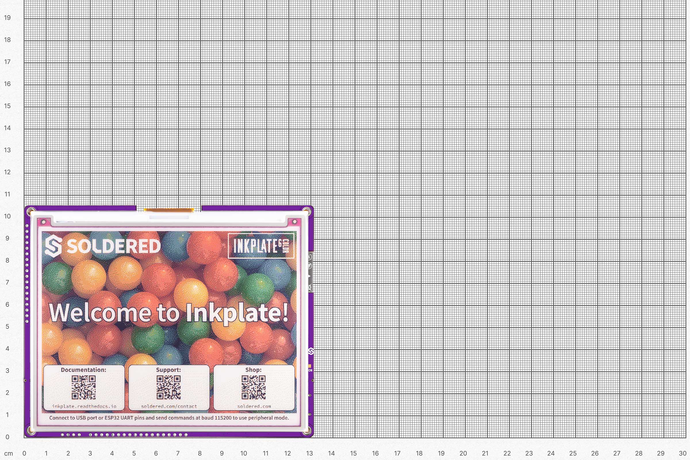 Soldered Inkplate 6COLOR - color e-paper board-4" - 7"