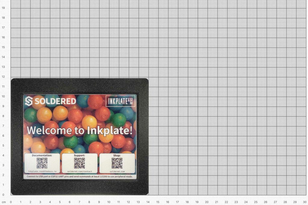 Soldered Inkplate 6COLOR with enclosure - color e-paper board-4" - 7"