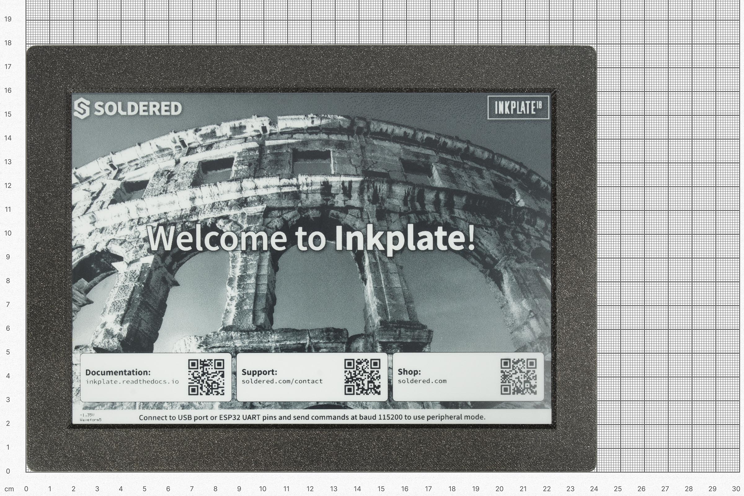 Soldered Inkplate 10 - 9.7" e-paper board with enclosure-7" and larger
