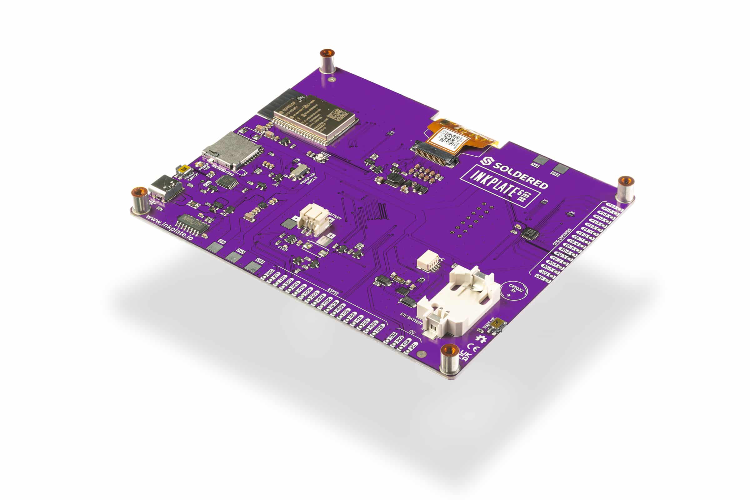 Soldered Inkplate 6COLOR - color e-paper board-4" - 7"