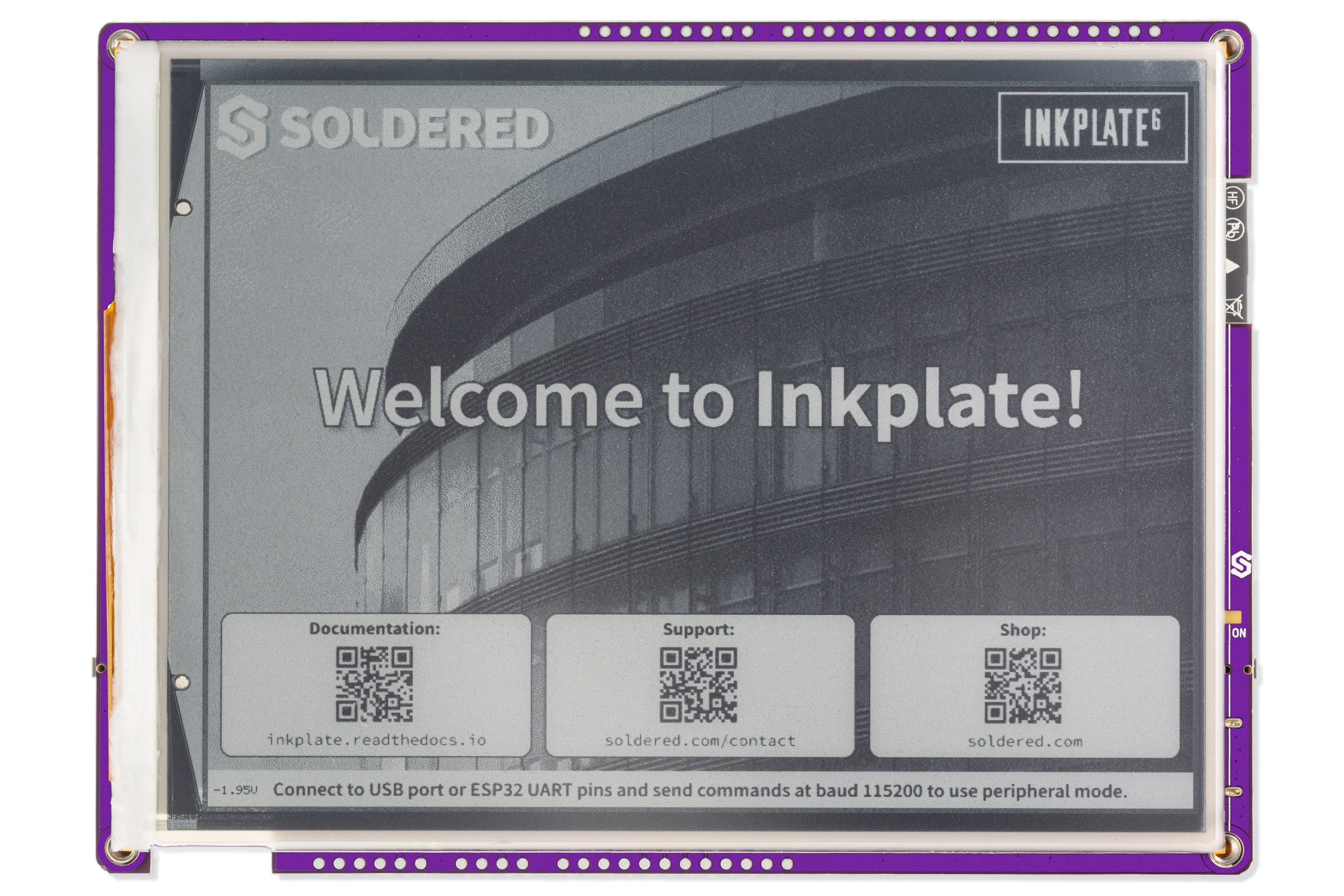 Soldered Inkplate 6 - Platte mit dem 6" E-Paper-4" - 7"