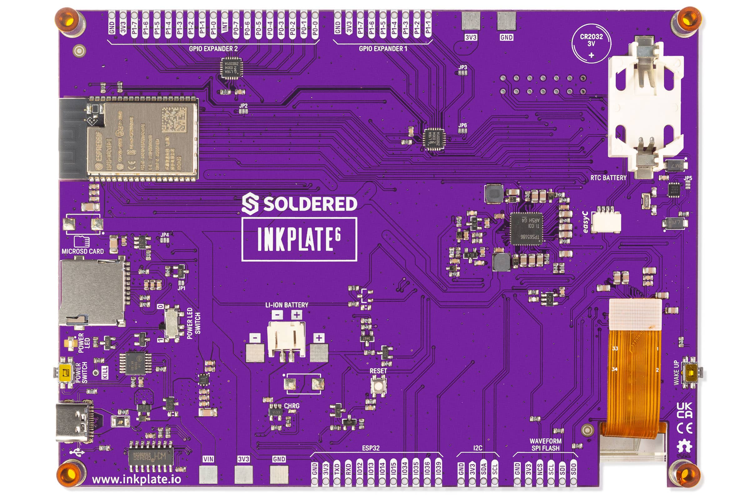 Soldered Inkplate 6 - Platte mit dem 6" E-Paper-4" - 7"
