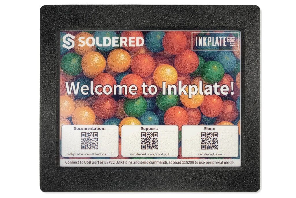 Soldered Inkplate 6COLOR with enclosure and battery - color e-paper board-4" - 7"