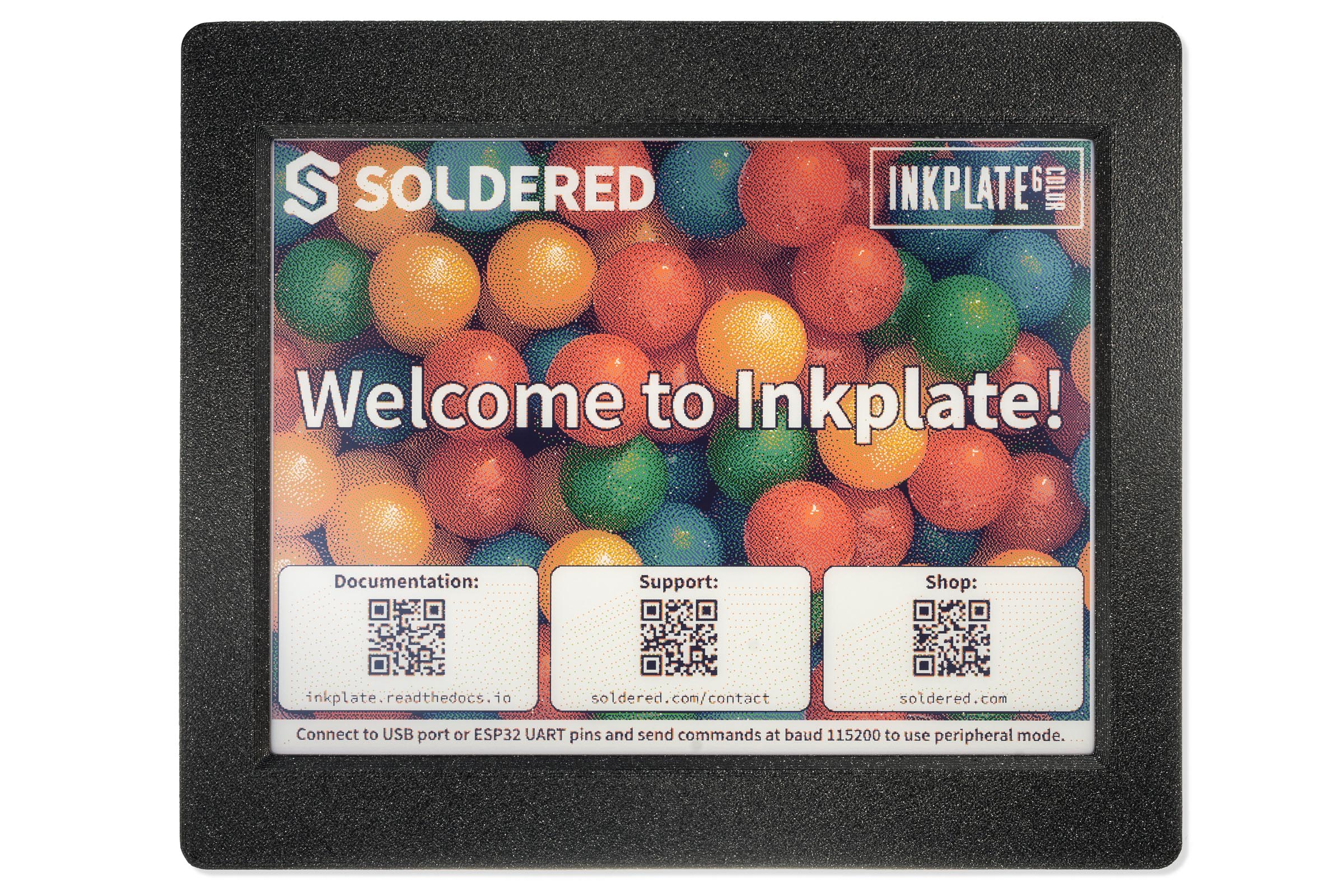 Soldered Inkplate 6COLOR with enclosure and battery - color e-paper board-4" - 7"
