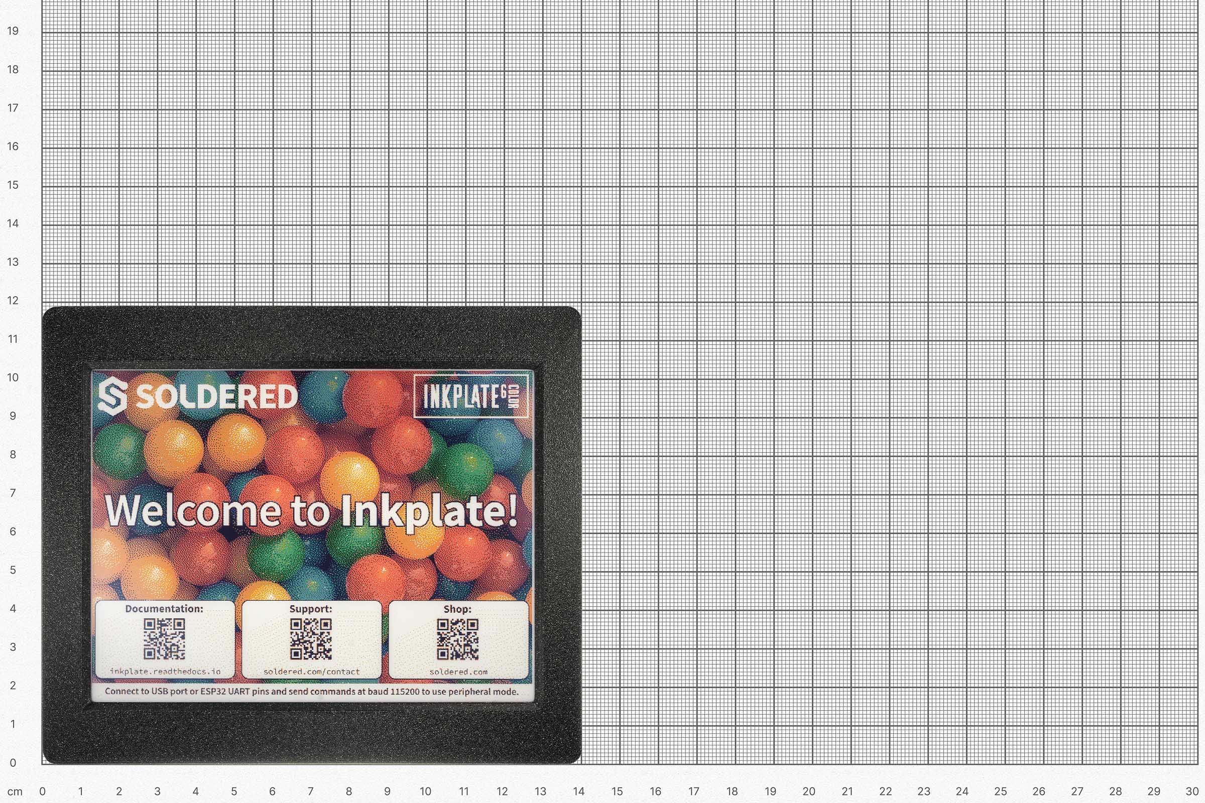 Soldered Inkplate 6COLOR with enclosure and battery - color e-paper board-4" - 7"