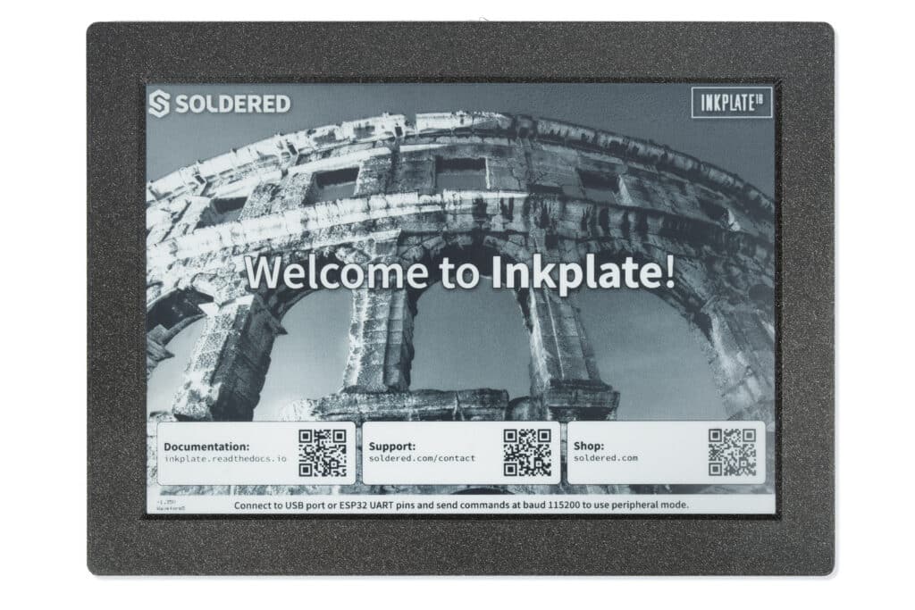Soldered Inkplate 10 - 9.7" e-paper board with enclosure and battery-7" i veći