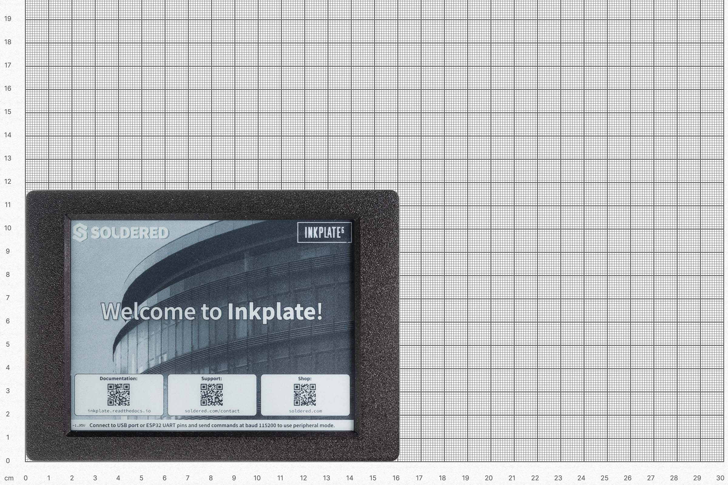 Soldered Inkplate 6 - Platte mit dem 6" E-Paper im Gehäuse-4" - 7"