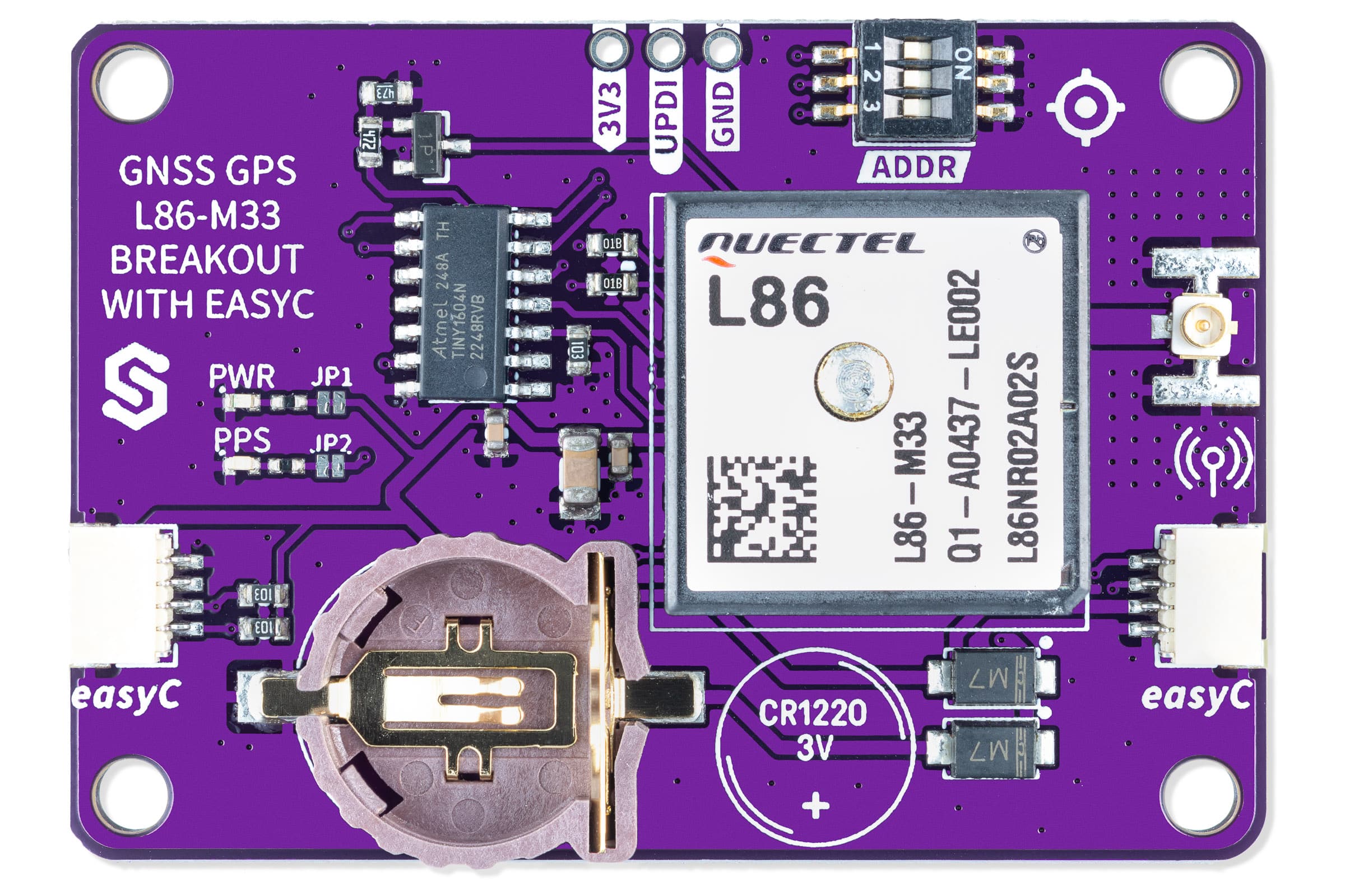 GNSS GPS L86-M33 breakout s easyC-Komunikacija