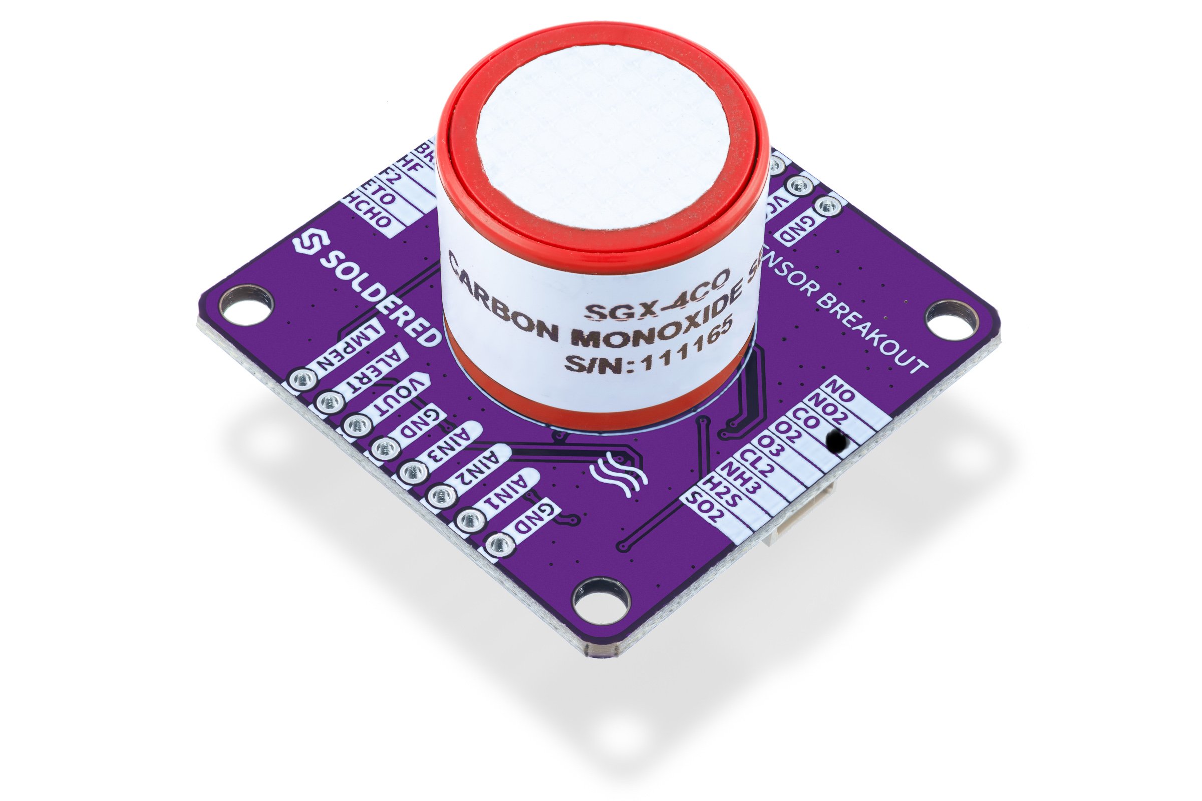 Elektrokemijski plinski CO senzor visoke preciznosti, breakout